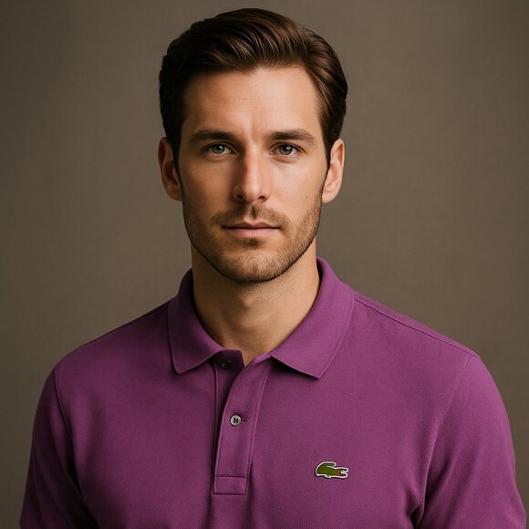 Lacoste Purple Classic Fit Polo Shirt – Size Small - Picture 1 of 10